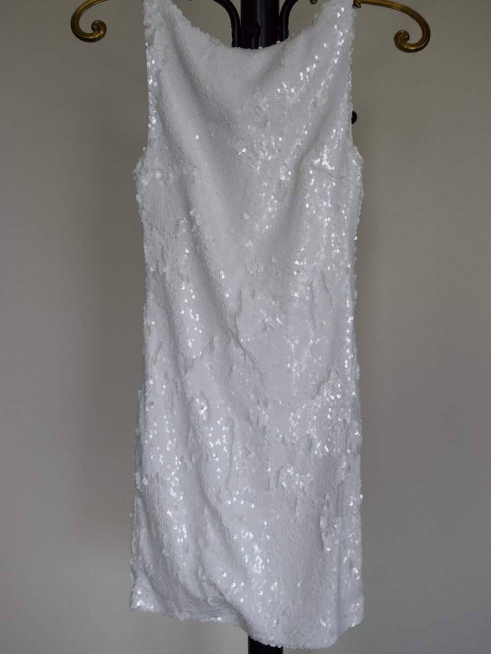 NWT Meshki White Sequin Mini Dress — Size XXS